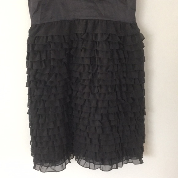 Black ruffled cocktail dress - Picture 3 of 4